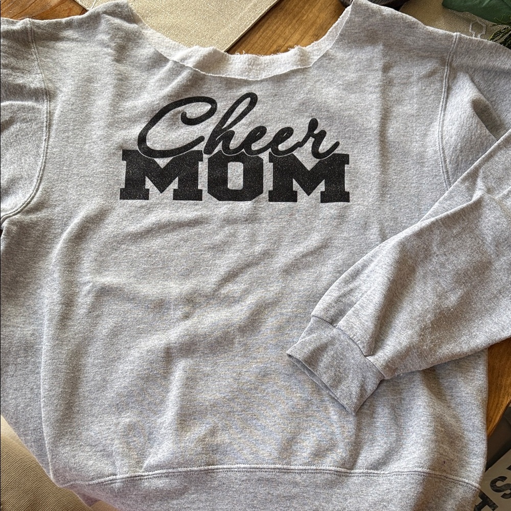 Gray Cheer Mom Sweatshirt